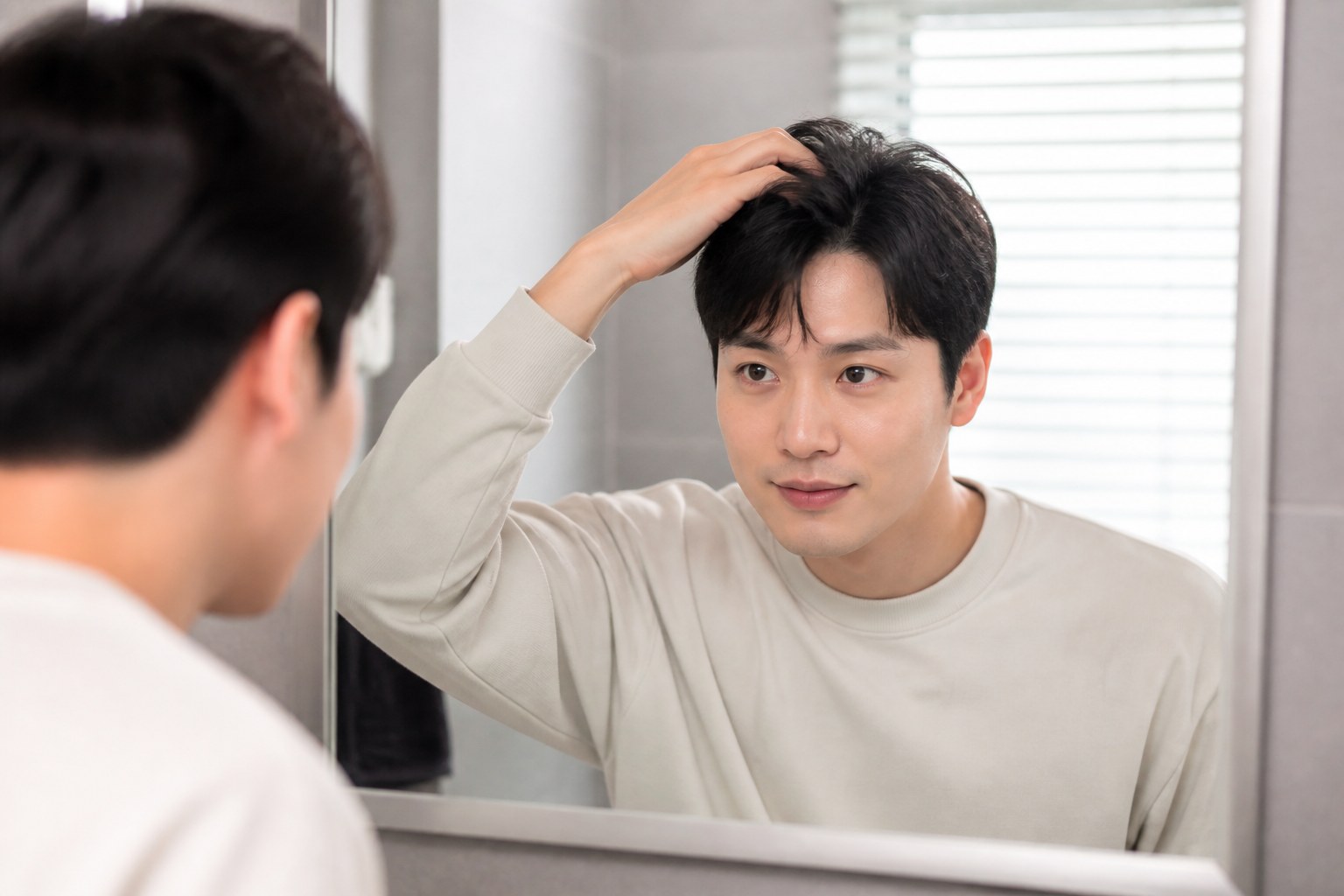 정수리 휑한 날 자연스럽게 가리는 법 참고 이미지 3